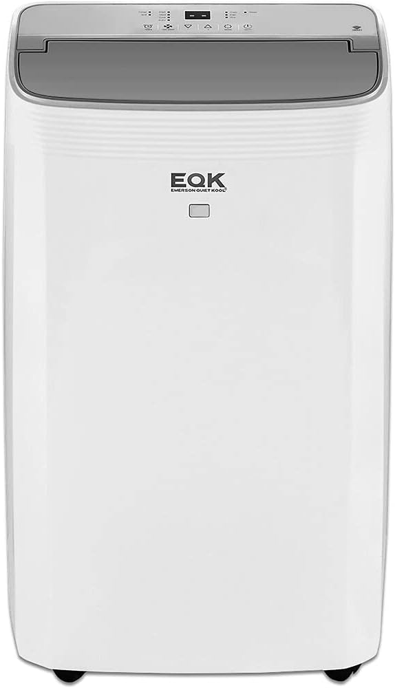 Front view of the Emerson Quiet Kool EAPH10RSC1 portable air conditioner.