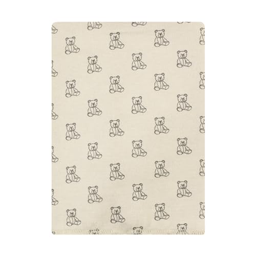 Image of Hudson Baby Unisex Baby Cotton Poly Flannel Burp Cloths Bundle, Teddy Bears, One Size
