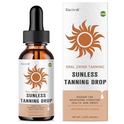 Drinkable Sunless Tanning Drops - Oral Self-Tanning Drops for Natural