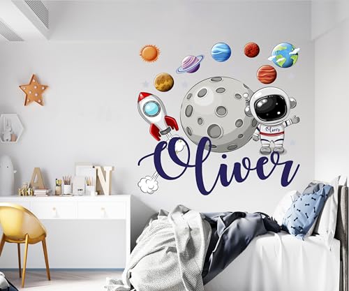 Vinilo Decorativo Personalizado Astronauta para Niños miniatura 5