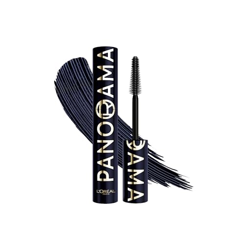 LOréal Paris Blue Mascara Volume Million Lashes Panorama Chromatic Mascara Up to 1.4x Bigger-Looking Eyes Up to 24 Hour Wear Smudge and Clump Resistant Shade Bleu Suede