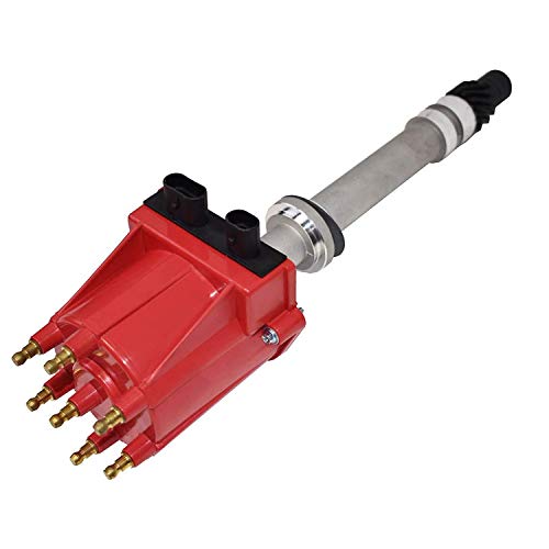 A-Team Performance - Oem Distributor 4.3L V6 Tbi Efi - Compatible With Gmc Chevy 262 1985-199 6 Cylinders Blazer S10 S15 Jimmy Sonoma C K Truck Pontiac, Red Cap #TOP1