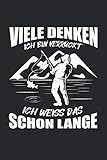  Viele Denken Ich Bin Verrückt Ich Weiß Das Schon Lange: Notizbuch mit 120 Seiten liniertem Papier (6x9 Zoll, ca. DIN A5 / 15.24 x 22.86 cm) Verrückter Angler Angel Rute Spruch Angelurlaub Fischen