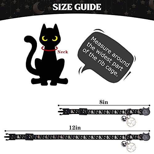 TAILGOO Breakaway Cat Collars with Bell - Star & Moon Pet Collar 3 Pack for Kittens Puppies and Tiny Pets - Image 3