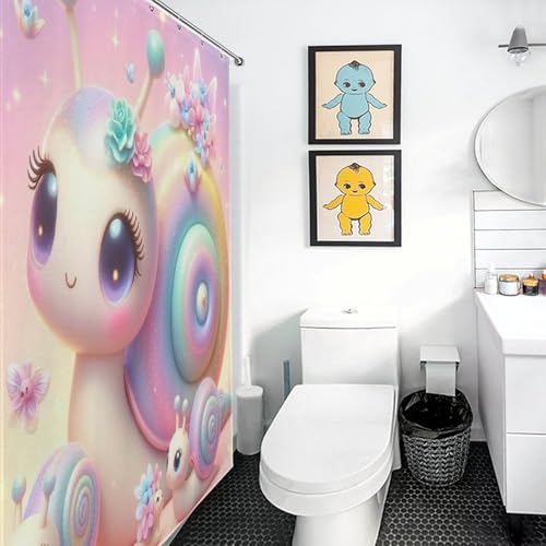 Rideau de douche imperméable salle de bains lavable 140x183cm - 3