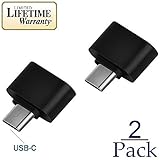 Josi Minea x2 Pcs USB 3.1 Type C Male (USB-C) to USB 3.0 Type A Female OTG Host Adapter for Samsung Galaxy S8 & S8 Plus, LG G6 & G5, Nexus 5X & 6P, New MacBook, Google Pixel - Black [2 Pack]