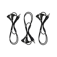 9.5" length of flexible cable between the RCA style plug and to one of the DC Barrel Plugs. The length of flexible cable between the RCA plug and the other DC Plug is about 17.5" inches. The overall length tip to tip of the entire cable is about 20" ...