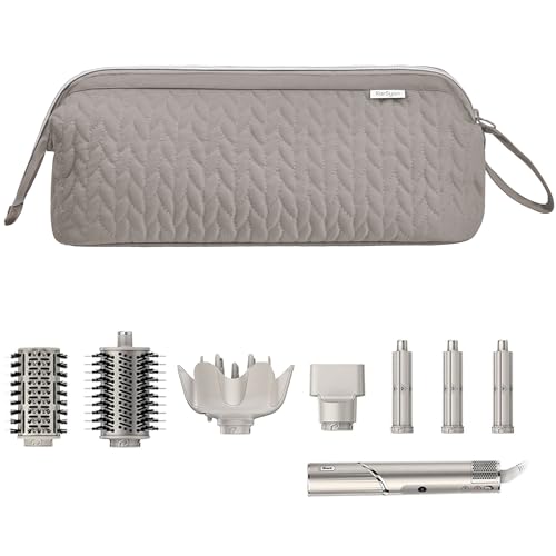 KarSyon Capa estilo Shark Flex para escova de secador de cabelo Airwrap Revlon, ferramentas de cabelo, bolsa de transporte, bolsa de transporte, organizador plano de ferro de cachos (Camel)