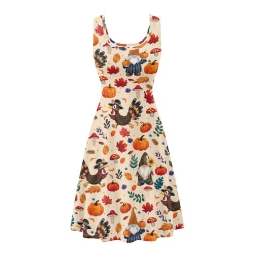 Image of Renewold Women's Sleeveless Tank Dress with Pockets, Casual Scoop Neck A-Line Sundress for Summer, Travel and Vacation