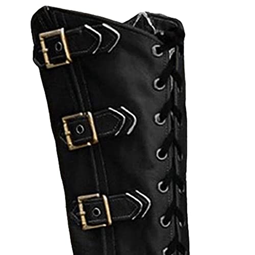 Sangle de jambe médiévale en cuir synthétique pour masquer des chaussures modernes
