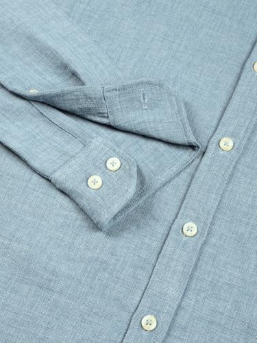 Image of Thomas Scott Men's | Solid | Textured Fabric | Full Sleeve | Slim Fit | Polyester-Blend | Spread Collar | Casual Shirt