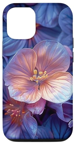 iPhone 15 Bergenia Flower Pattern Graphic Case