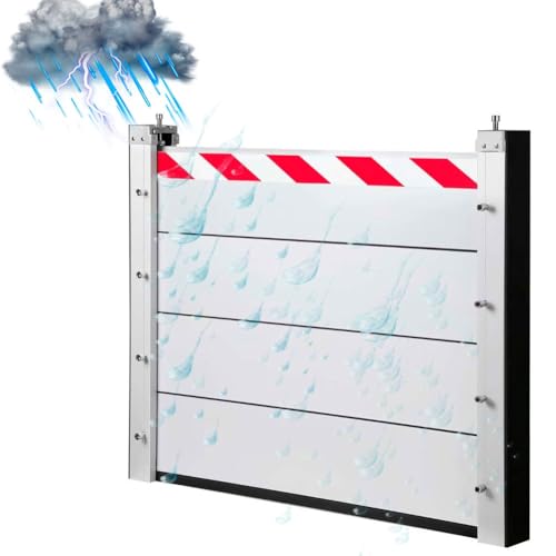Barrera Antiinundaciones de Aleación de Aluminio Protector de Barrera Contra Inundaciones para Puerta Kit de Barrera Contra Inundaciones Reutilizable de Tamaño Personalizado HXQSL(43x20cm)