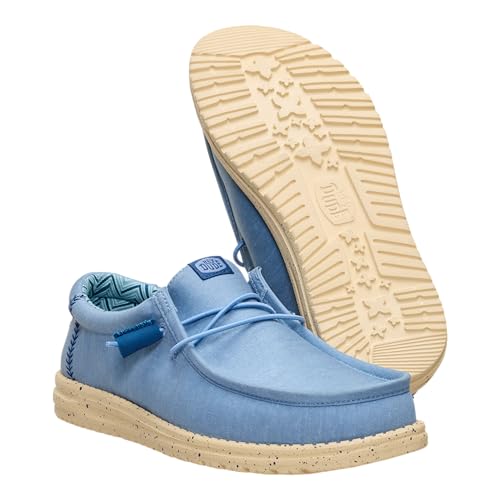 Image of HEYDUDE Men's Wally Stretch Canvas Loafers | Lightweight Slip On Shoes | Casual Walking, Travel & Everyday Style