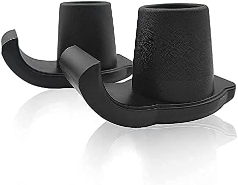 Walker Ski Glides, for1 1/8 Inch Tubes,Pop and Glide Easy Use Walker Skis, Heavy Duty Coaster Skis for Medical Walkers,Black (2)，QingTD