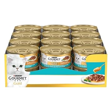 GOURMET Gold Delizie in Salsa Cibo Umido per Gatti Adulti Filettini con Tonno 24 Lattine da 85g