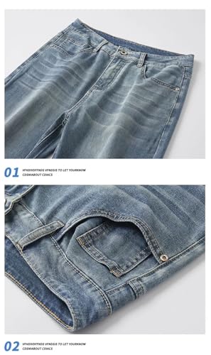 Men's Summer Ultra-Thin Baggy Jeans Classics Vintage Trousers Lyocell Soft Straight Wide Denim Pants2