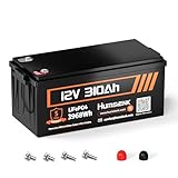 Humsienk 12V 300Ah(310Ah) LiFePO4 Leisure Battery, Lithium Iron Phosphate Deep Cycle, Built-in BMS with Low Temperature Protection, Perfect for RV,Campervan,Motorhome,Marine,Shed,Solar Storage