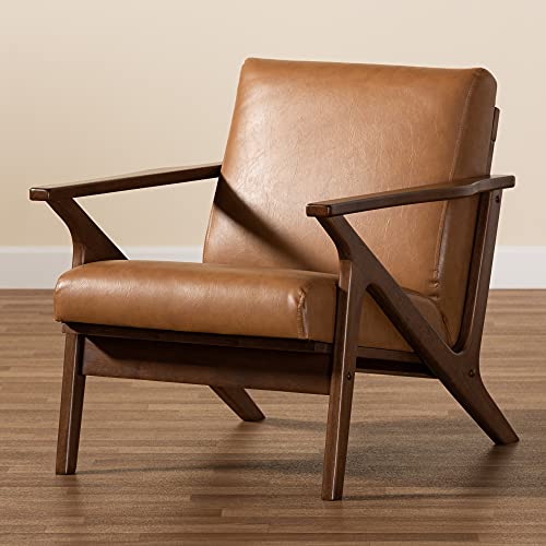 Baxton Studio Bianca Chairs, Tan/Walnut Brown #TOP7