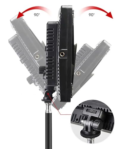 Image of Premium Pro LED 800 14 Inch LED Panel Light | Camera Flash | with Power Adaptor & Dimming Knobs with 7 Feet Adjustable Metal Tripod for Video Photo Studio Lighting