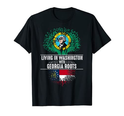 Washington Home Georgia Roots State Tree Flag Regalo Camiseta