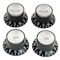 Fits most Asia made guitar bass pots like Alpha pots, after 2000's Epiphone Les Paul/SG/ES and almost all Ibanez/ESP/Cort guitars which made in Japan, Korea, China and Indonesia This knob will NOT fit imperial inch Size pots like CTS/Fender/Dimarzio/...