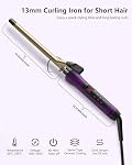 1/2 Inch Small Curling Iron Wand for Short & Long Hair, Half Inch Curling Wand Ceramic Small Barrel Curling Iron Tiny Curling Wand with Adjustable Temperature, Include Heat Resistant Glove