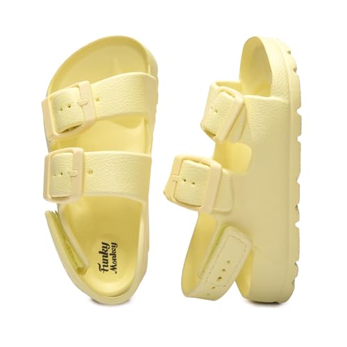 Image of FUNKYMONKEY Unisex-Child Slides Adjustable EVA Flat Sandals for Toddler