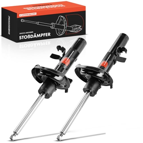 Frankberg 2x Shock Absorber Strut Front Left Right 455,5mm Gas pressure Compatible with Focus III Turnier C-Max II DXA/CB7 DXA/CEU Replace# 1699185, 1699184