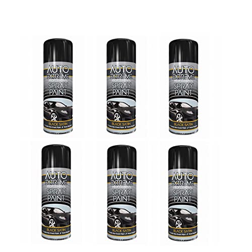 400ml Black Satin Spray Paint Aerosol Can Auto Extreme Car Van Bike (6)
