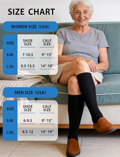Image of Graduated Medical Compression Socks for Women&Men 20-30mmhg Knee High Sock