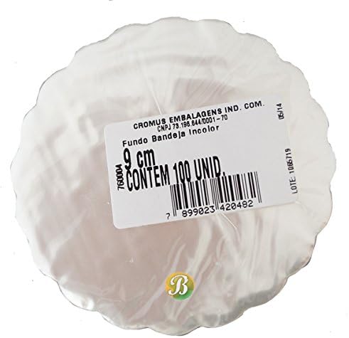 Tapetinho De Brigadeiro/Intermediate Plastic Liner for Candies (9 cm, Transparent/Transparente)