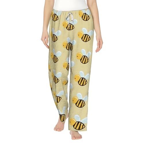 Pantalon de pyjama flanelle abeille chaud contre le froid