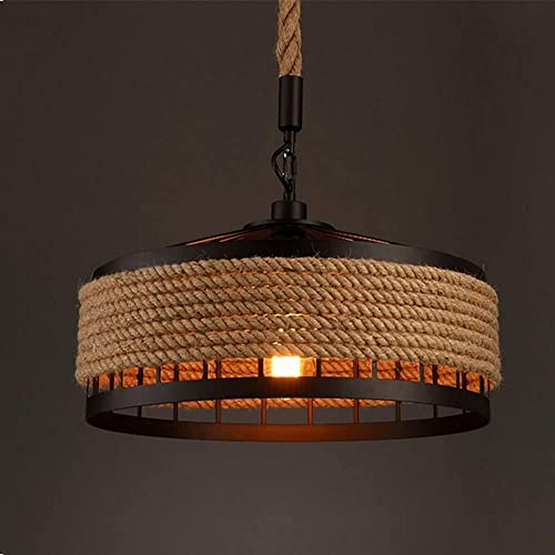 Chandelier industriel rétro en métal rond pour décoration de table