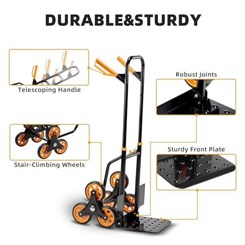 Carretilla plegable para escaleras, 150 kg capacidad miniatura 4
