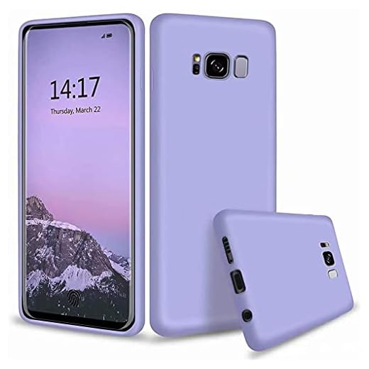 NiaCoCo Kompatibel med Samsung Galaxy S8 Plus fodral ultratunt stötsäkert fodral PC silikon repskydd telefonfodral för Samsung Galaxy S8 Plus telefon skal – blå lila