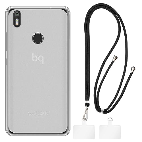 Crossbody-/Halsband-TPU-Handyhüllen-Set Kompatibel mit BQ Aquaris X, Stoßfeste Schutzhülle mit Verstellbarem Tragegurt