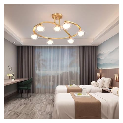 Plafonnier G9 en cuivre pour illuminer vos soirées chaleureuses en famille - 3