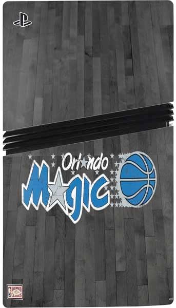 Skinit Decal Gaming Skin Compatible with PS5 Pro Console - Officially Licensed NBA Orlando Magic Hardwood Classics Design