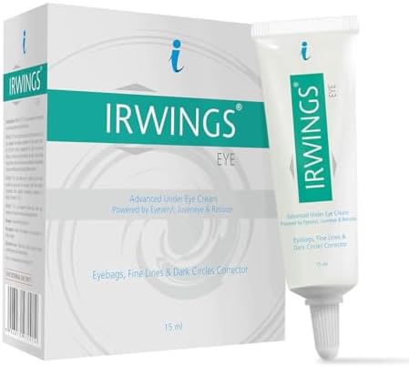Irwings Under Eye Dark Circle Cream 15ml | Dermatologist Prescribed with Vitamin K, Retinol & JuvenEye CLR | Reduces Dark Circles Fine Lines & Dark Circle Corrector | Brighten & Revitalize Eyes