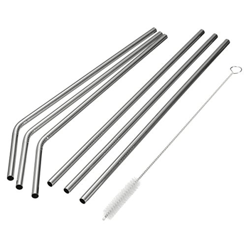 LMIAOM 6Pcs 30oz YETI Straws Pajas de los vasos de las pajas de los vasos de acero inoxidable con el cepillo de limpieza 1Pcs Accesorios de hardware Herramientas de bricolaje