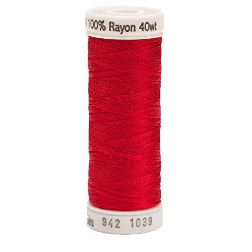 Hilo de rayón Sulky 250 yardas rojo verdadero miniatura 1