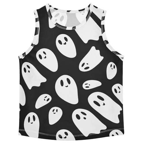 J JOYSAY Cartoon Ghost Halloween Boys Tank Top Sleeveless Muscle Shirts Quick Dry Kids T-Shirts 3-15T