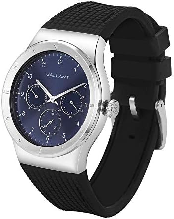 G GALLANT Men's Watch Analog Watch for Men Casual Fashion 40mm Waterproof Calendar Watches with Silicone Strap Multi Dial Luxury Classic Couple Gift