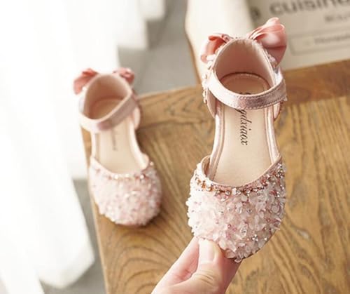 Girls Mary Jane Flats for Little Kids Toddler Glittery Dress Princess Ballet Shoes2