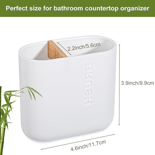 Toothbrush-Holders-Bamboo-Electric-Toothbrush-Holder-Bathroom-Storage-Organizer-Countertop-for-Toothpaste-Floss-Razor-White Toothbrush Holders Bamboo Electric Toothbrush Holder Bathroom Storage Organizer Countertop for Toothpaste Floss Razor White