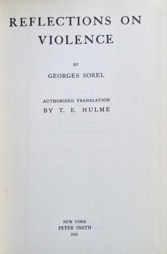 Reflections on violence, B0007DEYY8 Book Cover
