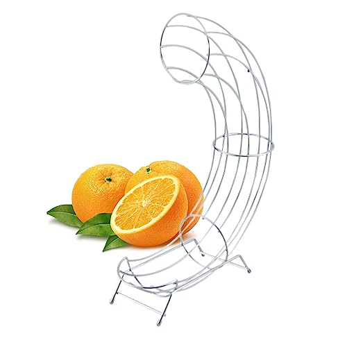 Novaliv Porte-Oranges en Acier Chromé - 9 x 44 x 32 cm - Élégant et Robuste - Alternative pour Bol à Fruits, Distributeur et Corbeille