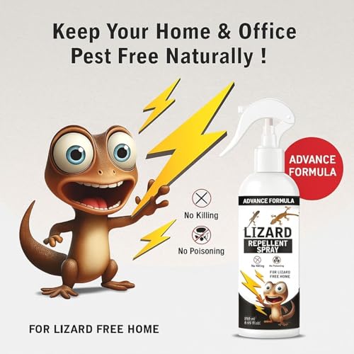 Image of Lizard Repellent for Home Spray Pest Control | Made With Plants Oil, Irritant-Free, Chemical-Free | Baby Skin Safe Plant Safe (200 ML) (peck of 1)
