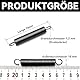 CLKE 5 Stück Edelstahl Zugfedern mit Haken, 1,2 * 10 * 70mm Spannfedern Mit Haken, Spannfeder Zugfeder 70mm freie Länge,Maximale Zugkraft 3,2KG, Außendurchmesser 10mm,Drahtdurchmesser 1,2mm